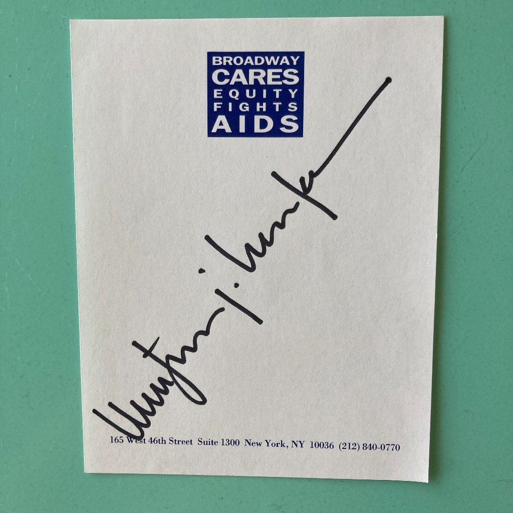 Christopher Hanke Signed BCEFA Paper 4 1/2 “X5 1/2 “ Broadway Rent / Cry-Baby